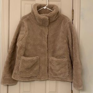 NWT Cozy Sherpa Faux Fur Jacket SZ L